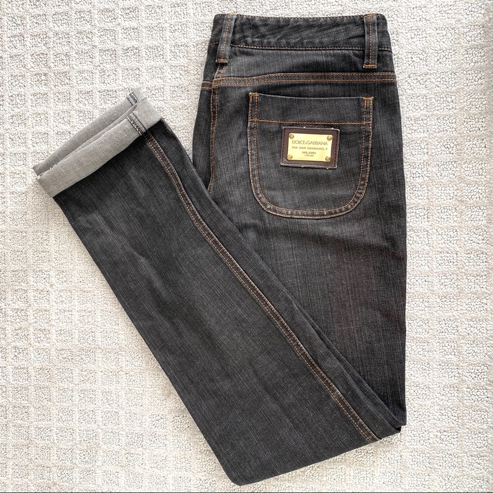 ✨ Authentic Dolce & Gabbana Dark Grey Jeans